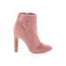 Joie Ankle Boots: Pink Solid Shoes - Women's Size 37.5 - Almond Toe