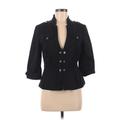 White House Black Market Jacket: Short Black Print Jackets & Outerwear - Women's Size 8