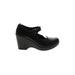 Dansko Mule/Clog: Pumps Wedge Casual Black Solid Shoes - Women's Size 40 - Round Toe