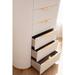 Laura Contemporary Style 5-Drawer Chest Made with Wood & Gold Finish