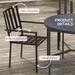 Outsunny Set of 2 Patio Dining Chairs, Stackable Outdoor Garden Bistro Chairs with Metal Slatted Seat & Backrest for Yard