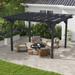 Outsunny 12' x 10' Outdoor Pergola, Wood Gazebo Grape Trellis with Stable Structure for Garden, Patio, Backyard, Deck