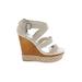 GB Gianni Bini Wedges: Tan Print Shoes - Women's Size 9 - Open Toe