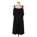 Maeve Casual Dress - Mini Square Sleeveless: Black Solid Dresses - Women's Size Large