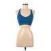 Lululemon Athletica Sports Bra: Blue Color Block Activewear - Women's Size 6