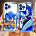 Coque de téléphone Cartoon S-Sonic T-The H-Kasgehogs iPhone 15 13 14 12 11 Pro Max X Poly XS Max