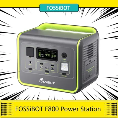 FOSSiBOT-Centrale électrique portable F800 800W Sortie AC Générateur solaire VeFePO4 512Wh