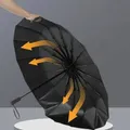 Grand parapluie pliant entièrement automatique pour homme et femme parapluies de luxe coupe-vent