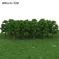 40Pcs Model Trees Train railway Micro Landscape Layout Diorama Scale Tree 7cm decora il modello di