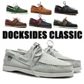 Casual da uomo in vera pelle Docksides Deck Lace Up mocain Boat Flats mocassini scarpe scarpe da