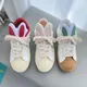 Designers Flats Running Shoes for Women Light Low Top Sneakers Ladies Zapatillas Mujer Cute Rabbit