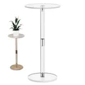 Acrylic Drink Table Clear Small Round End Table For Drinks Modern Living Room Side Table For Drinks