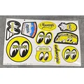 30 Sets/Lot Mooneyes Moon eyes Rat fink Waterproof Diy mirror Stickers Motorcycle home decorations