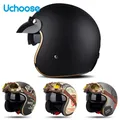 DOT Open Face Casco Moto per Harley accessori Moto uomo caschi Moto certificato Retro Moto Casco