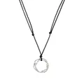 E0BF Twist Rings Pendant Neckband Choker Collar Necklace Party Choker Adjustable Drawstring Necklace