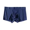 Ice Silk Boxer Men Casual Boxers Underwear Boxer Spandex 3D Crotch Boxer Nylon Underwear Shorts