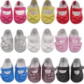 7 cm Bow Doll Shoes Cute Mini Leather Shoes For 43cm Baby New Born American 18 Inch&OG My Life Girl