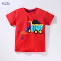 Little maven Children's Clothing Summer T Shirts Kids Red Engineering Vehicles Baby Boys Casual