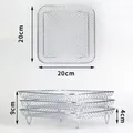 3-layers Air Fryer Rack Stackable Grid Grilling Rack Stainless Steel Anti-corrosion Baking Tray for