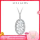 ATTAGEMS Real 10k 14k 18k White Gold Moissanite Diamond Necklace For Woman Pendant Chains Party