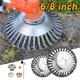 Upgrade 6/8 Inch Weed Brush Cutter Head Lawn Mower Universal Grass Trimmer Head Steel Wire Wheel