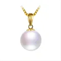 Dainashi 100% original 18K White/Gold real high quality round pearl pendants with chain top brand