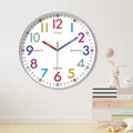 12Inch Early Education Wall Clock Brithday Gift For Kids Children Bedroom Decoration Clock Silent