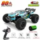 NEW 1:16 4WD RC Car 80KM/H Or 40KM/H With LED Lights Remote Control Cars Off-Road Control Trucks