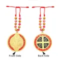 1PC Gold Plated Saint Benedict Medal Blessing Charm Car Hanging Ornament Door Medal San Benito