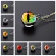 Evil Eyes Necklace Eye of Sauron Glass Ball Pendant Necklace Silver Plated Chain Necklace for Men