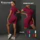 Vnazvnasi Seamless Suit for Women Gym Yoga Kit for Fitness Sports Clothing Workout Clothes High