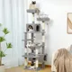 184cm Large Cat Tree and Tower for Indoor Cats With Sisal-Covered Scratching Posts Spacious Hammock