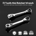 1/4 inch 2 In 1 Dual Head Quick Socket Portable Wrench Rob 72 Teeth Mini Hex Bit Double Ended