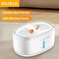 ROJECO Automatic Cat Water Fountain Dual Cat Drinker Drinking Fountain For Cats Dogs Multiple Pet
