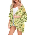 Kimono Cardigan Tops Women's Chiffon Cover-ups Breathable Open Front Shirts Kimono Hawaii Beach