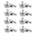 8PCS Solar Panel Earthing Clips Kit M6/M8 Nickel-plated Aluminum 42MM Length 20mm Width For PV