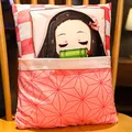 Nezuko Demon Slayer Anime Pillow Cartoons Sofa Cushion Pillow with Reversible Quilt Stuffed Plush