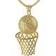 Basketball Pendant Necklace Male Stainless Steel Necklace Jewelry Sports Pendant Unisex Sweater