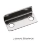 L29 W14 H9 mm Iron material Nickel color L-shape metal Bracket Door Drawer stopper