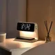 Creative 3 in 1 Bedside Lamp Wireless Charging LCD Screen Alarm Clock Wireless Phone Charger for