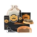4pcs/set Beard Growth Kit For Men Hair Enhancer Thicker Mustache Grooming Beard Care Oil Moisturizer