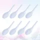 Home Kitchen Clear Plastic Disposable Soup Spoons Asian Soup Spoons (White)