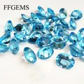 FFGems Natural Swiss blue Topaz Aquamarine Loose Gemstone Oval cut 4*6mm Diy For Silver Gold Ring