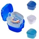 1PC Oral Denture Care Bath Box Cleaning False Teeth Nursing with Hanging Net Container Cleaning