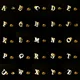 iGame Letters Pin Golden Color Fashion English Symbol Design A-Z Letters Copper Material Men's Suit