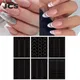 French Manicure Strip Nail Forms Fringe Tip Guides Sticker DIY Wavy Line Nail Art Tips Guides