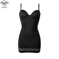 Wechery Mini Control Slips With Underwire Cup Women Body Shapers Stretchable Underwear Wine Red