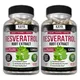 Resveratrol 1200 Mg - Antioxidant Supplement 120 Capsules - Supports Healthy Aging Immunity brain