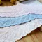 Tessuto di pizzo floreale ricamato in cotone, applique da cucito, colletto a nastro, decorazione guipure per matrimonio, Dubai, fai da te, bianco, rosa, blu