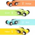 Baby Wooden Slide Car Model Toys Trolley Track Slide Cars Games Inertia Pull Back Glider Early